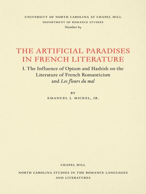 cover image of The Artificial Paradises in French Literature